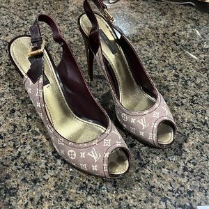 Louis Vuitton stiletto sling back